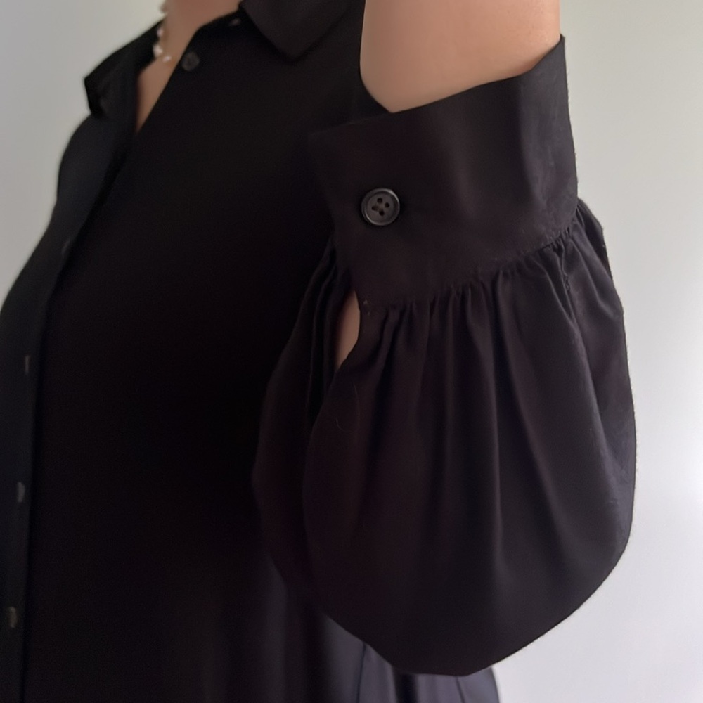 Lou & Grey Long Sleeve Black Mini Dress - Picture 8 of 11